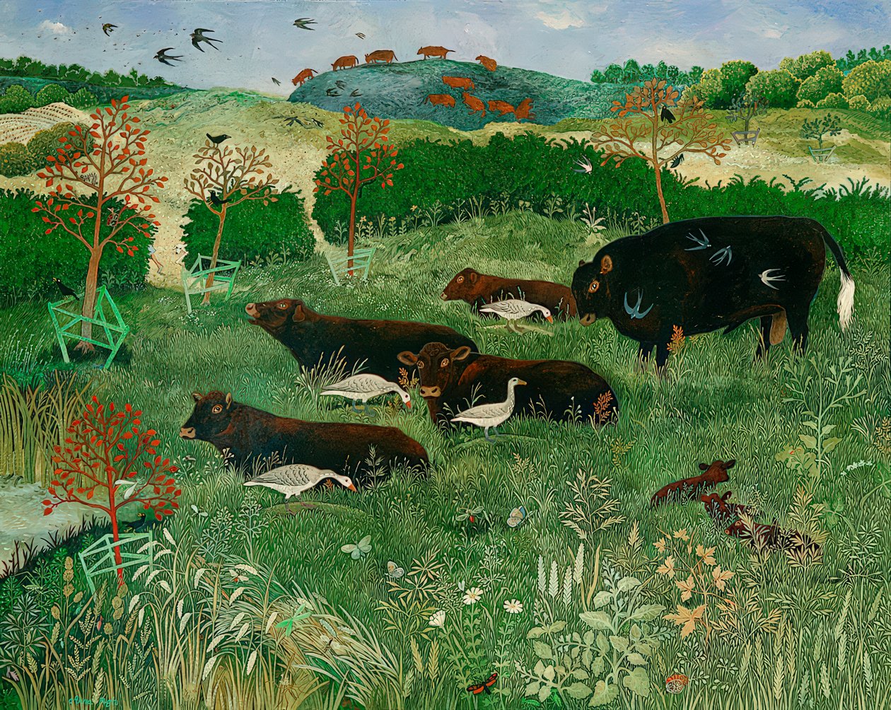 Insecten doen Pilates, 2011 (acryl) door Anna Pugh