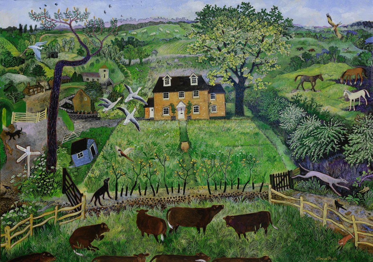Cederhuisje, 2016 (acryl) door Anna Pugh