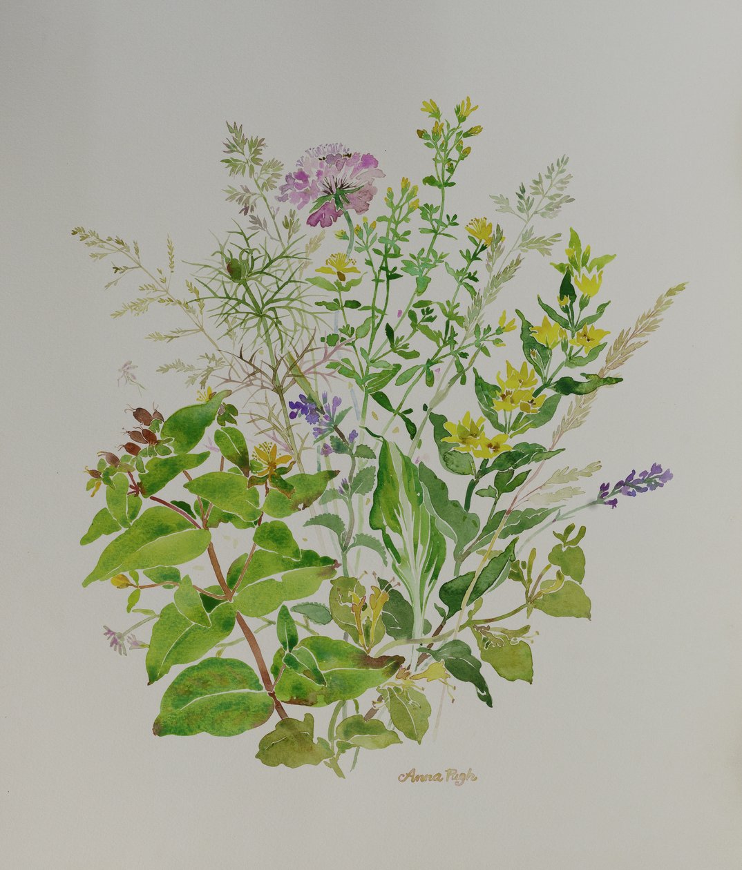 Bloemen stilleven 4, 2021 (schilderij) door Anna Pugh