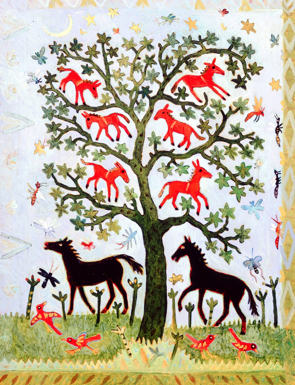 Gambia Boom, 2005 (acryl) door Anna Pugh