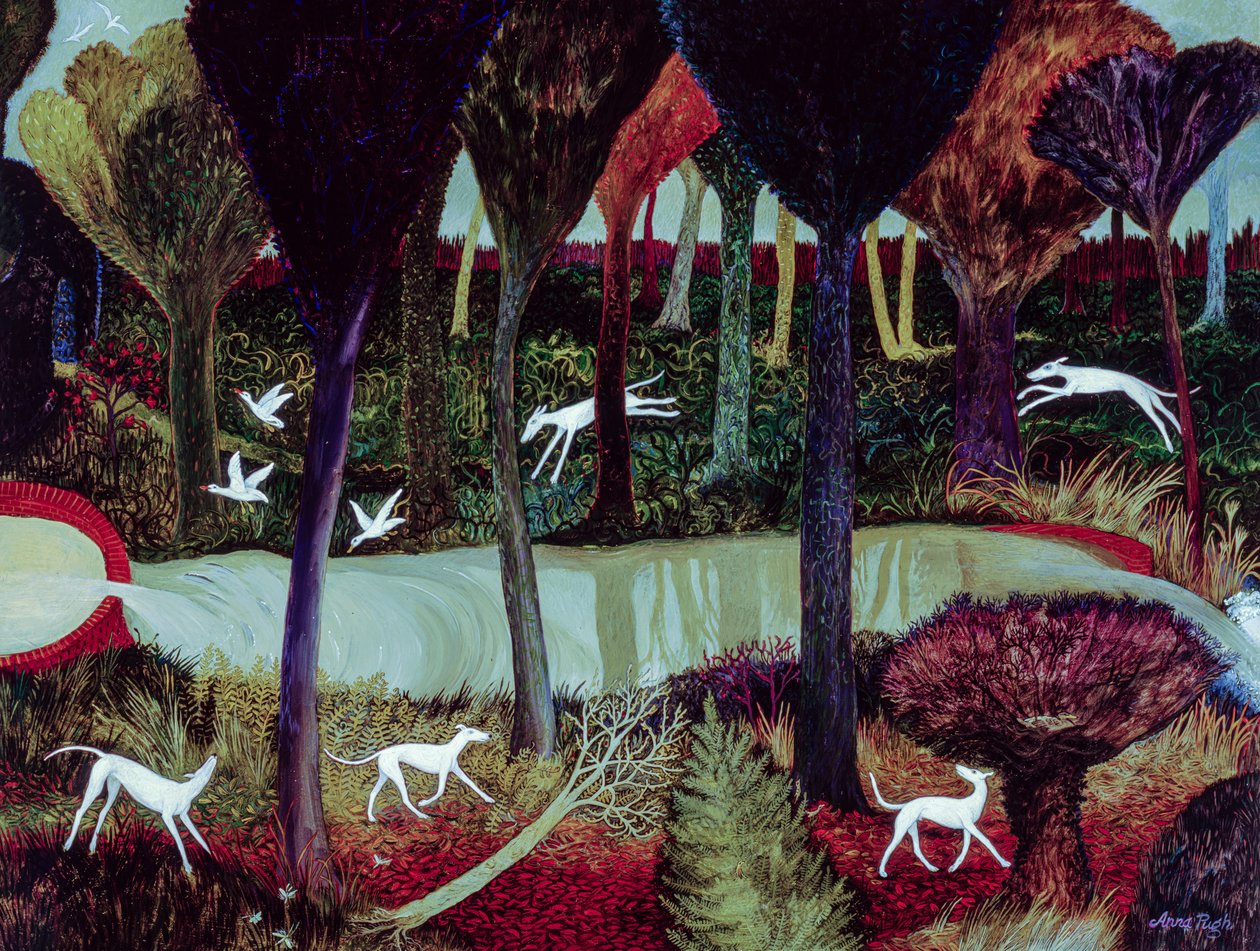 Gesso in het hout, 2005 (acryl) door Anna Pugh