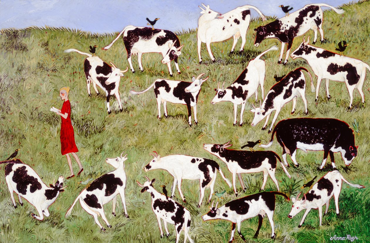 Met de hand grootgebracht, 2008 (acryl) door Anna Pugh