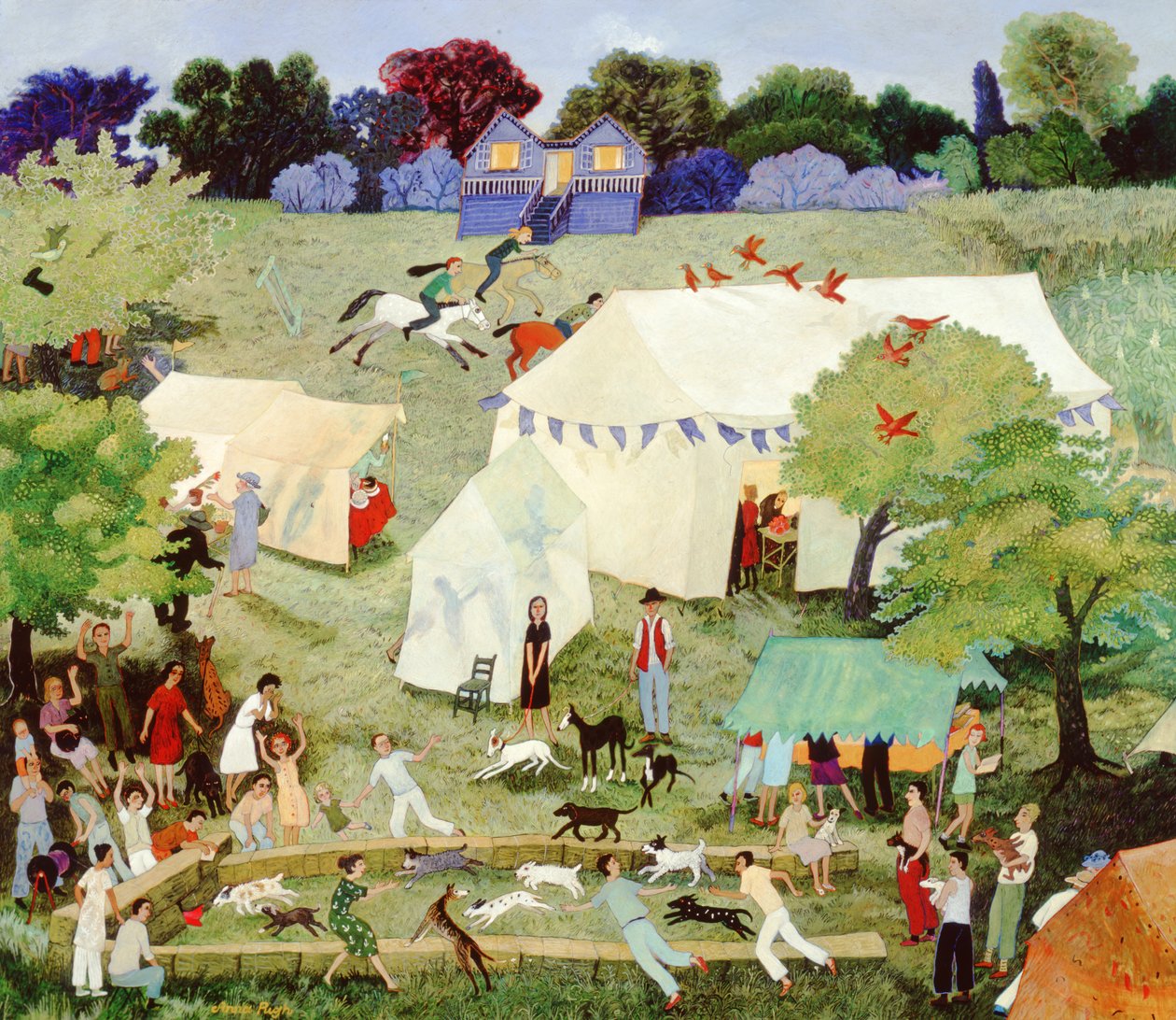 Kipper eiert op Furrie, 2007 (aquarel) door Anna Pugh