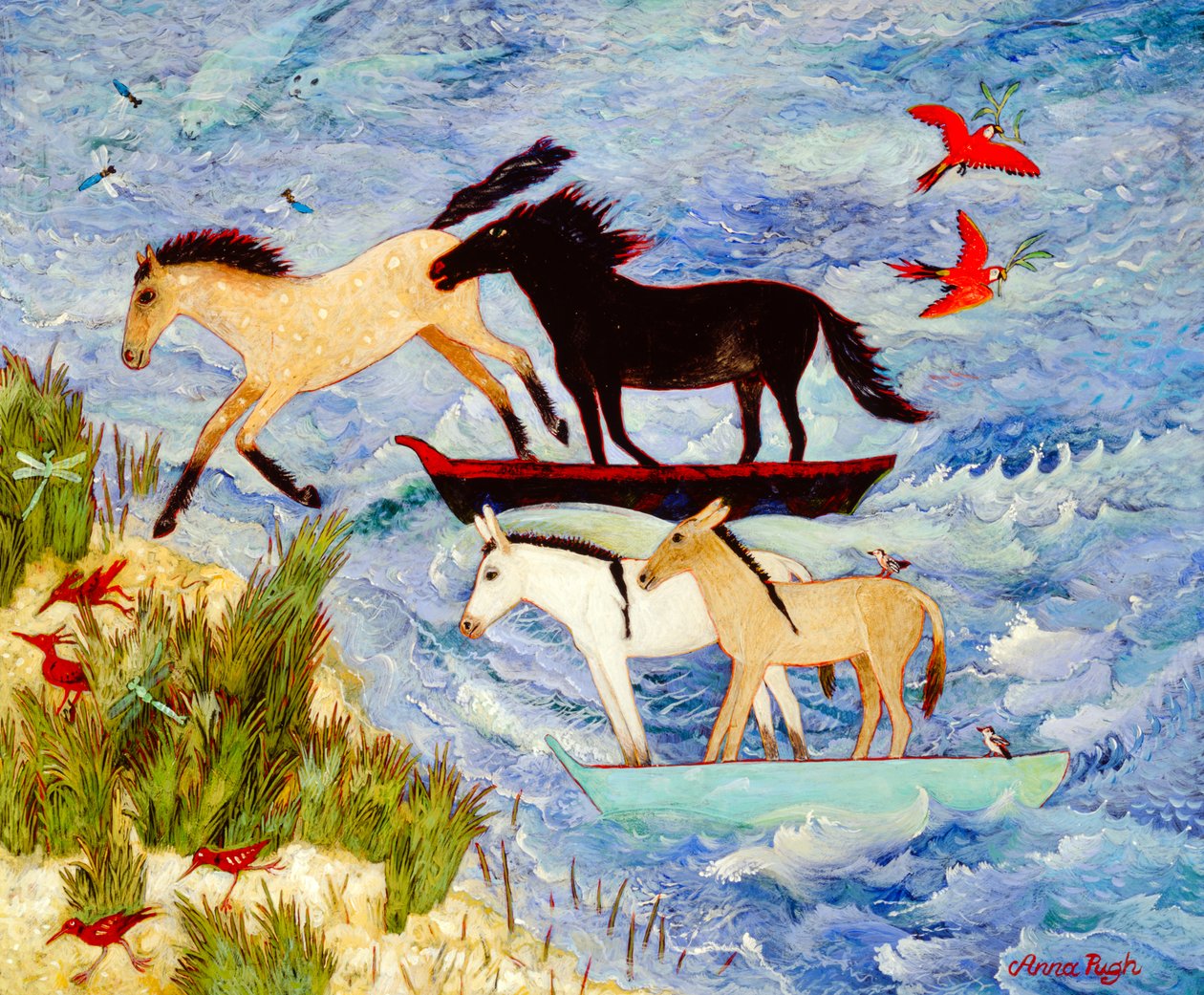 Landfall, 2008 (acryl) door Anna Pugh