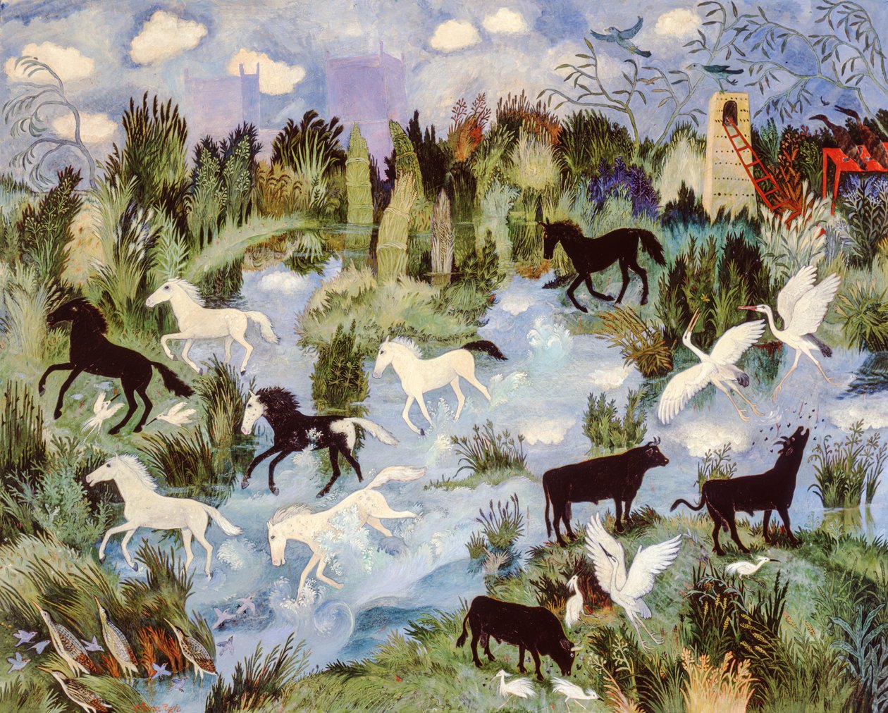 Moeras, 2003 (acryl) door Anna Pugh