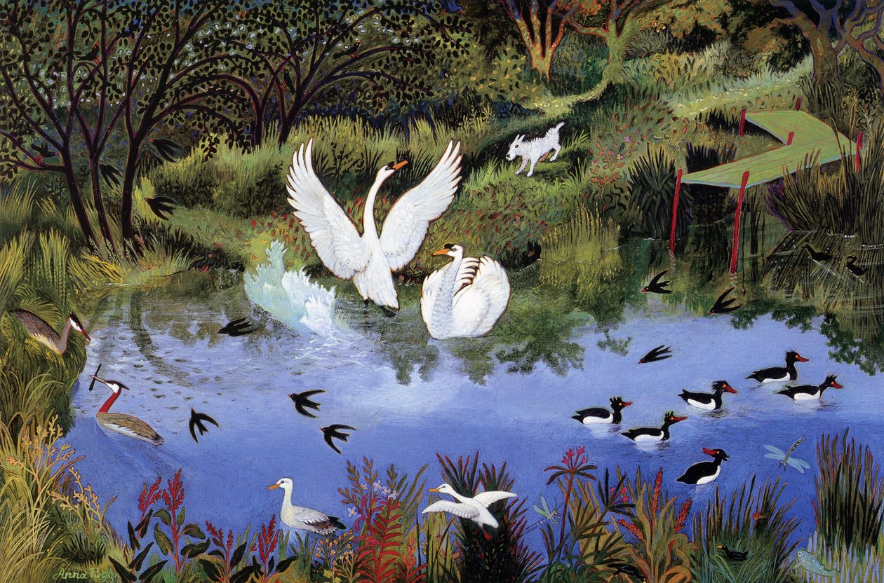 Mill Pond, 2006 (acryl) door Anna Pugh