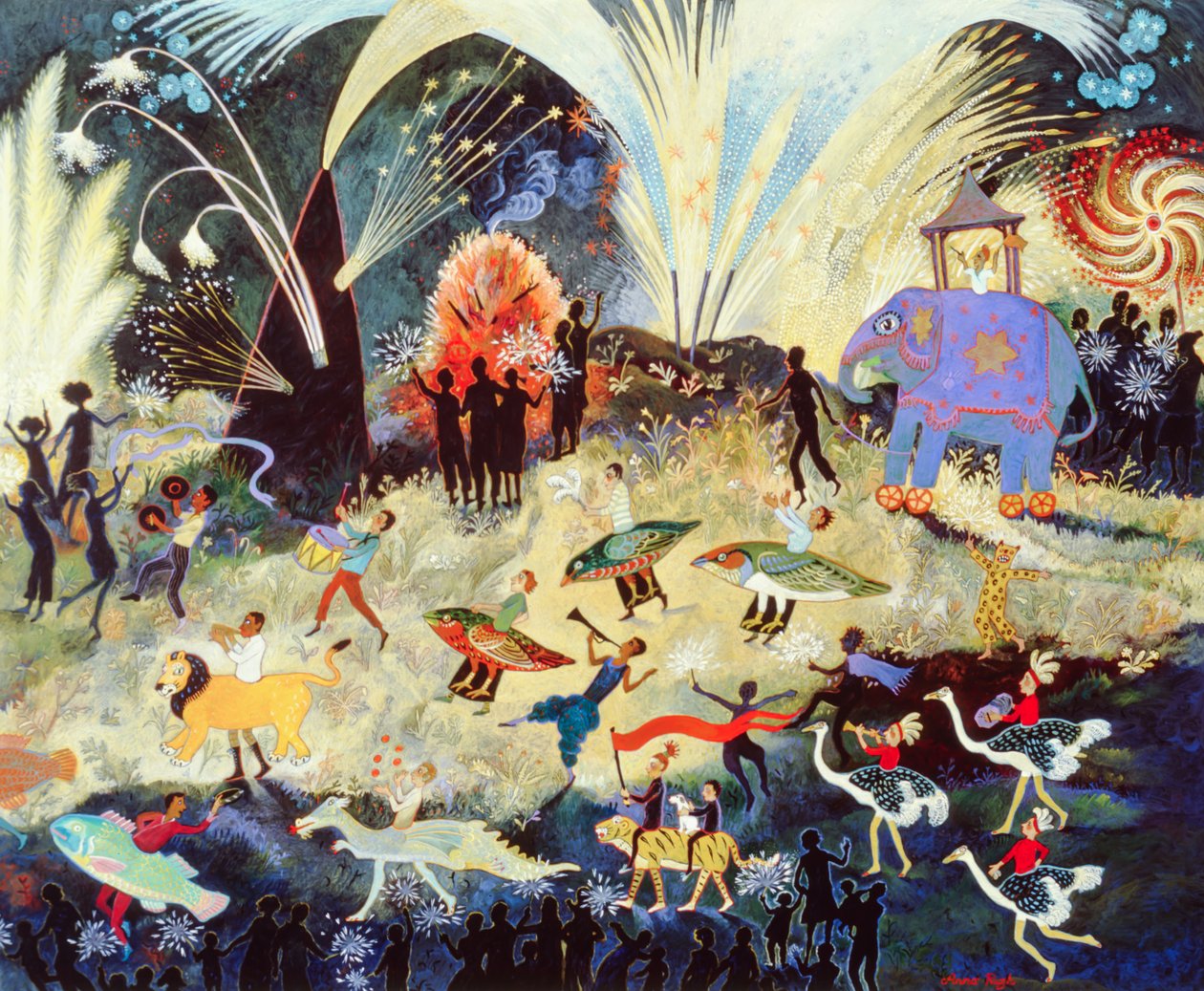 Party Time, 2010 (acryl) door Anna Pugh