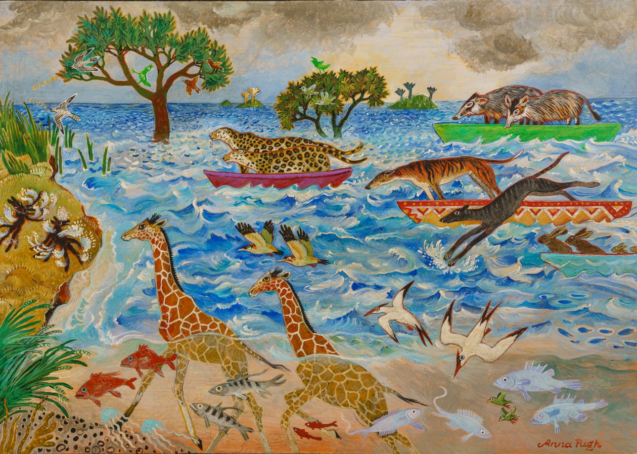 Konijnen blijven konijnen, 2019 (acryl) door Anna Pugh