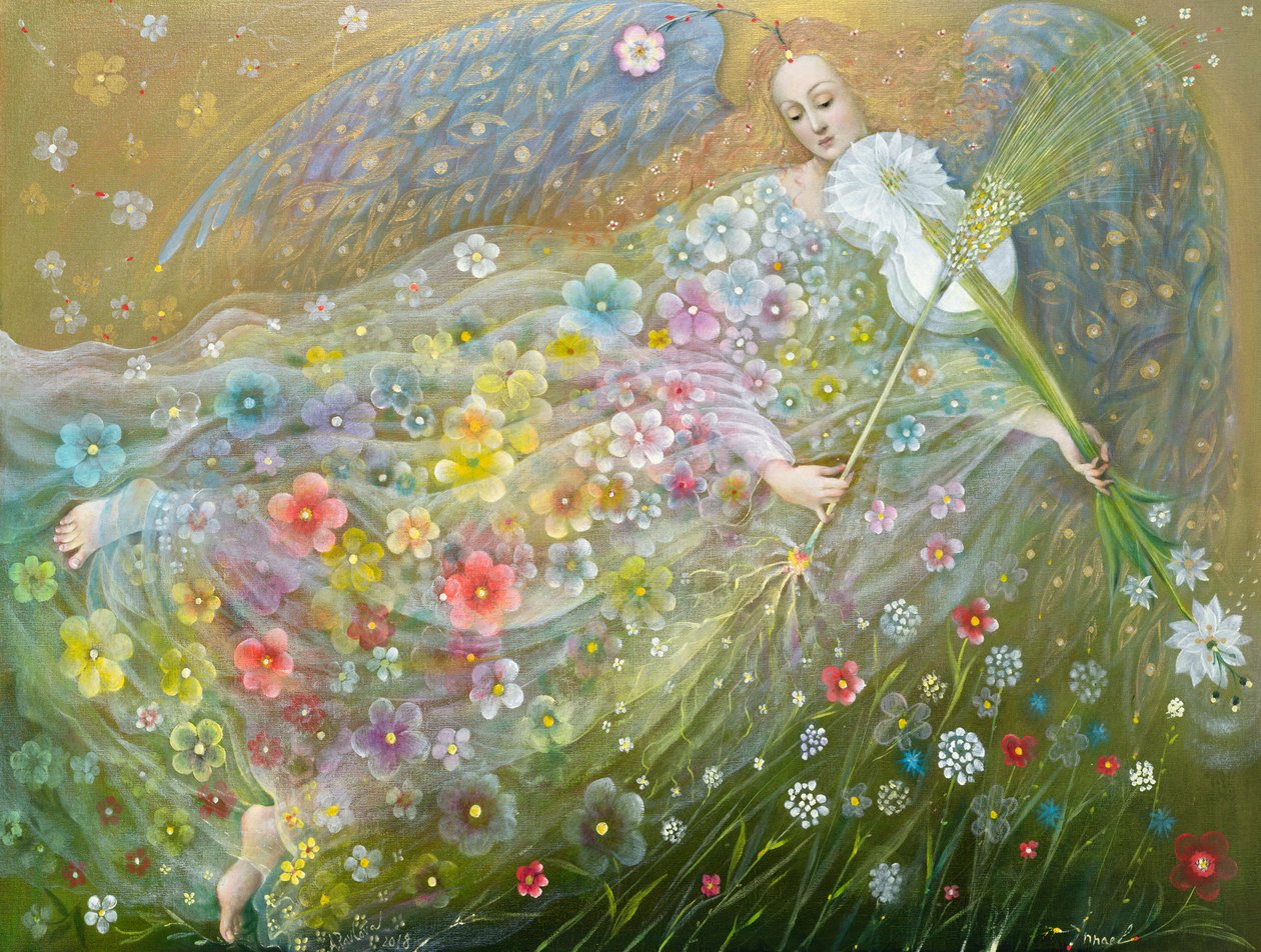 Engel van het Koren, 2018 (olieverf op Belgisch linnen) door Annael Anelia Pavlova