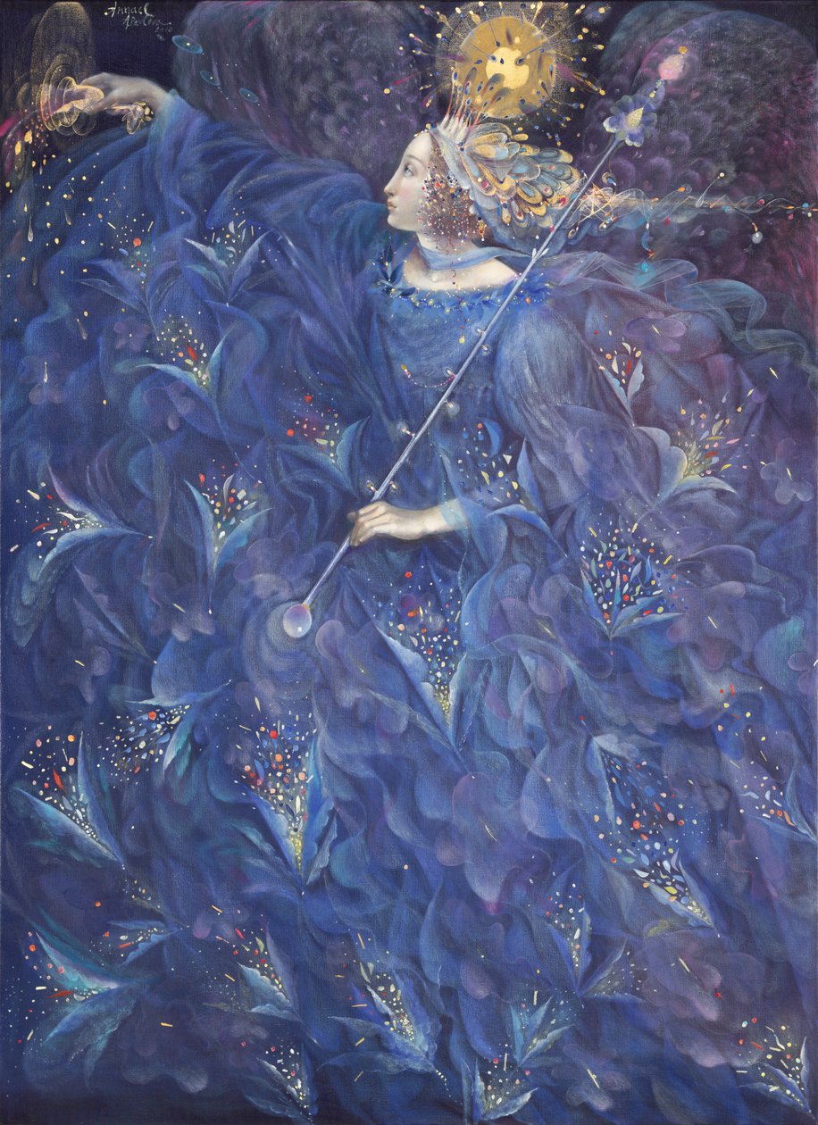 De Engel van de Macht, 2010 (olieverf en bladgoud op Belgisch linnen) door Annael Anelia Pavlova