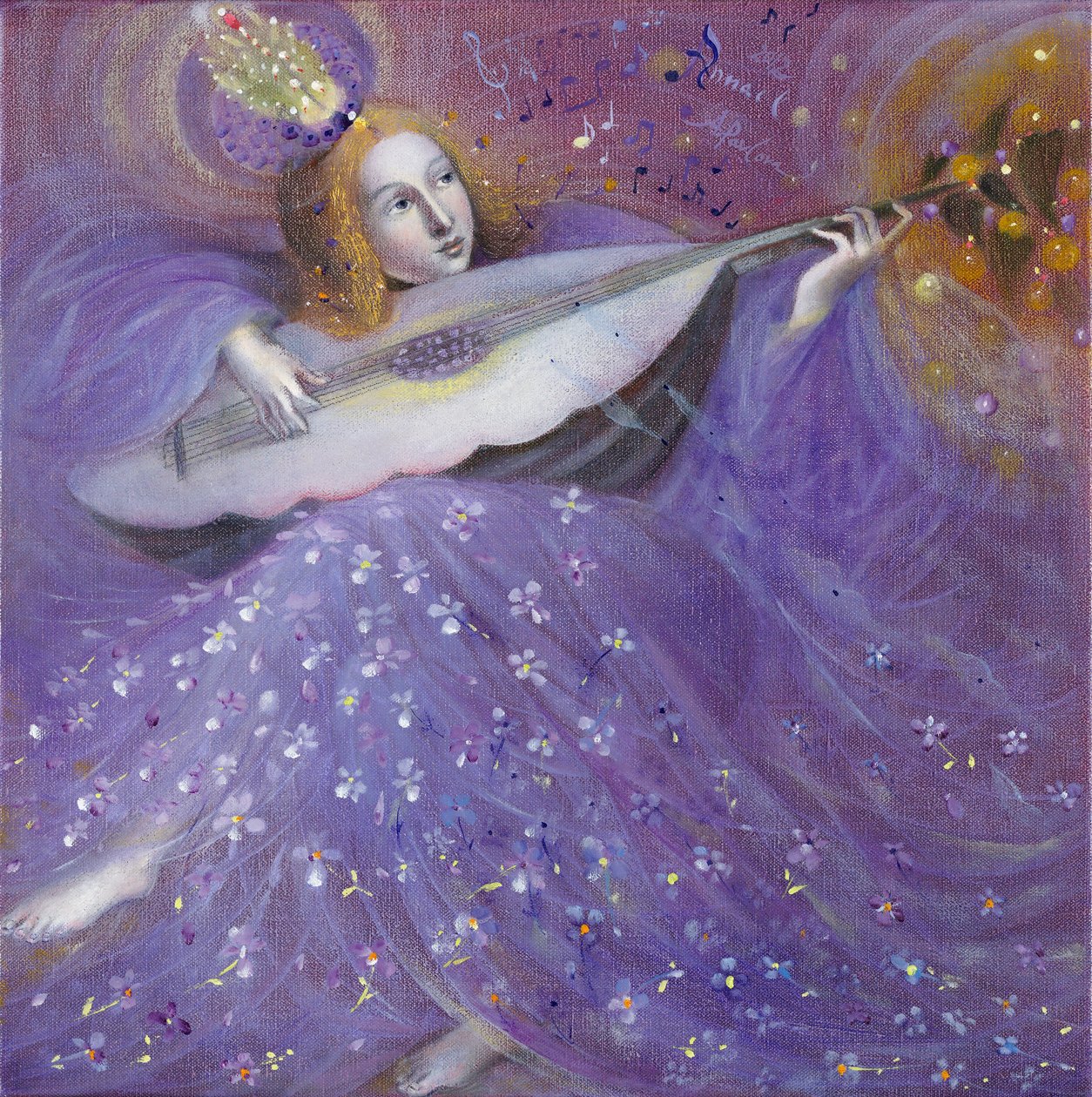 De vruchten van de ziel II - naar de muziek van S.L. Weiss, 2012 (olieverf op Belgisch linnen) door Annael Anelia Pavlova