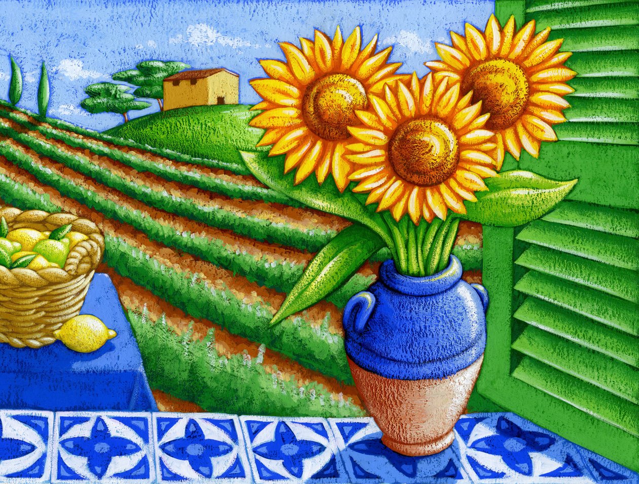Zonnebloemen in Provence, 2015 door Annalisa Morrocco