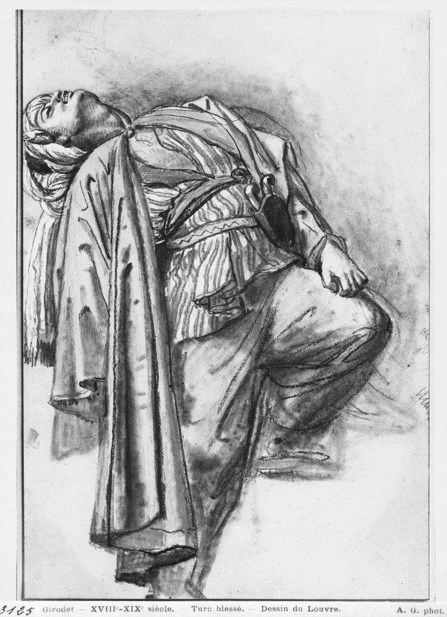 Gewonde Turk door Anne-Louis Girodet de Roucy-Trioson