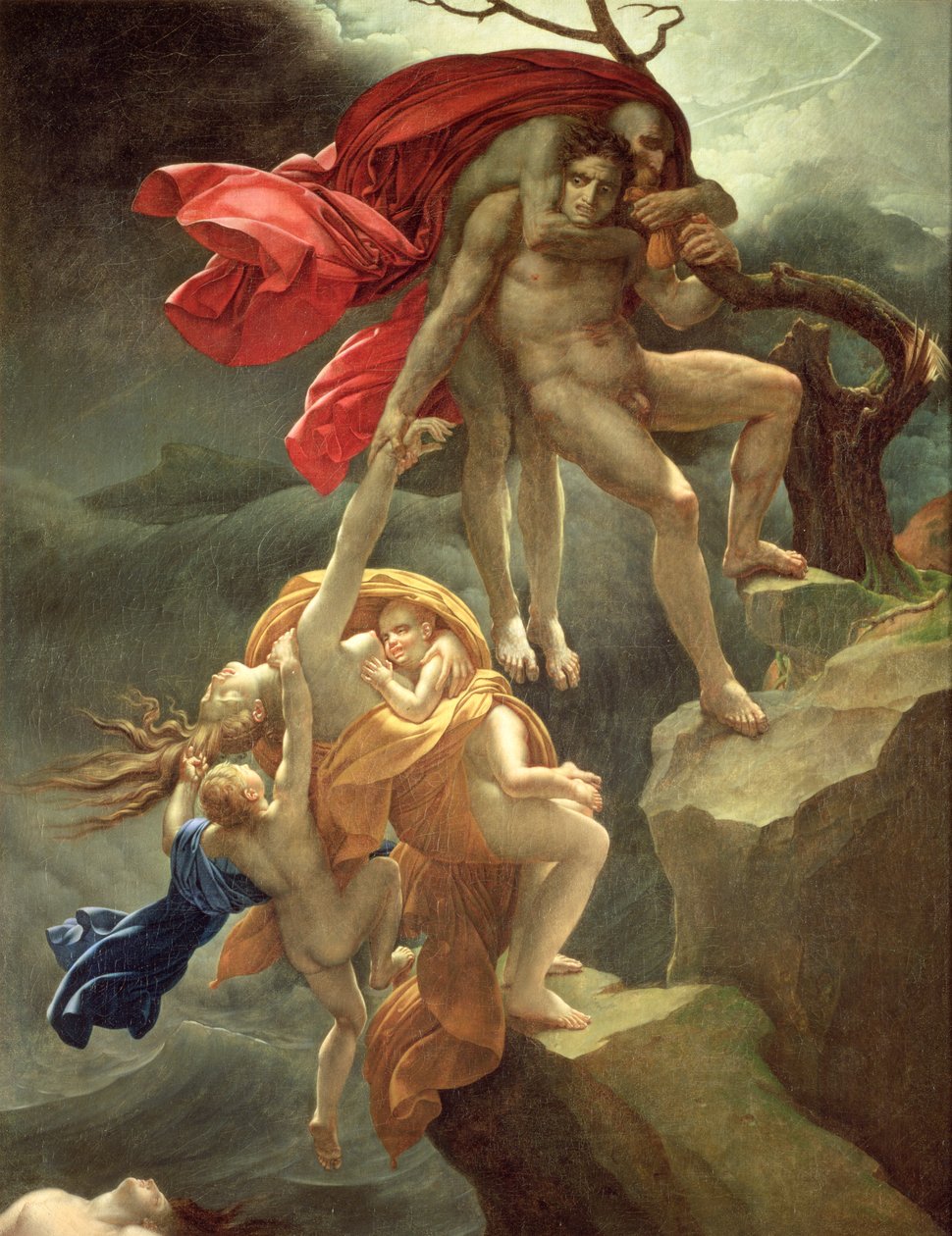 De Zondvloed door Anne Louis Girodet de Roucy Trioson