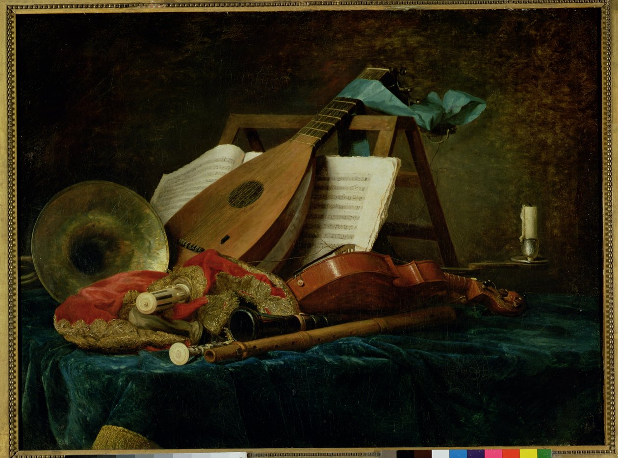 De Attributen van Muziek, 1770 door Anne Vallayer Coster