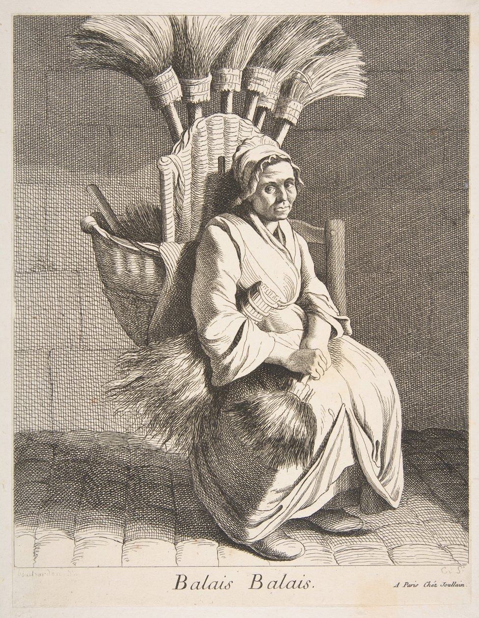 Bezemverkoper, 1737 door Anne Claude Philippe de Caylus