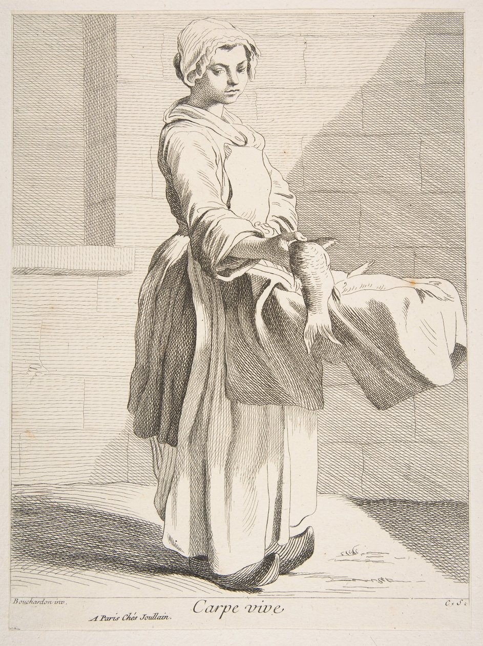 Visverkoper, 1738 door Anne Claude Philippe de Caylus