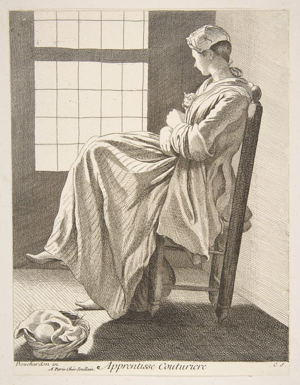 Naai leerling door Anne Claude Philippe de Caylus