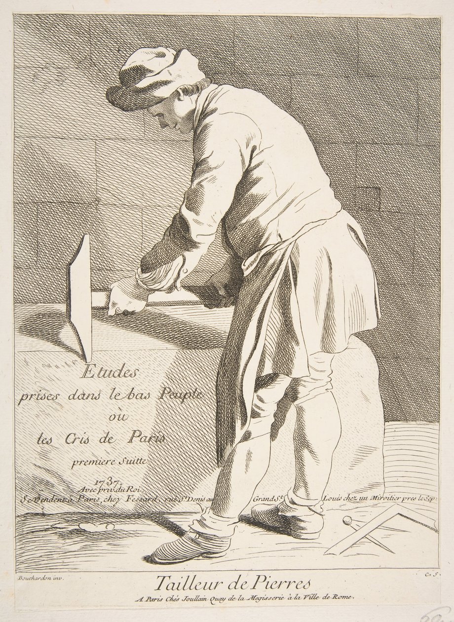 Steenhouwer door Anne Claude Philippe de Caylus