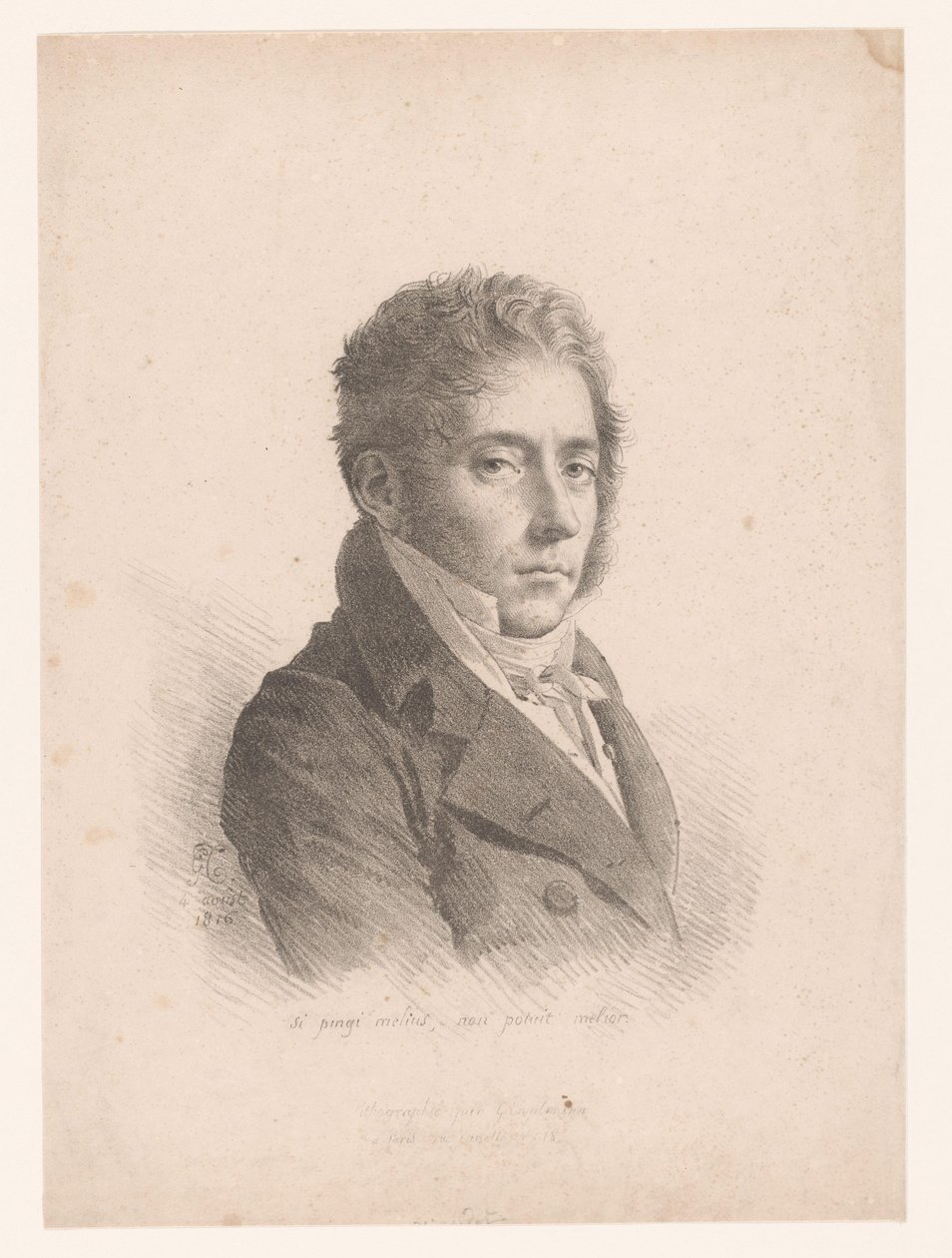 Portret van Marie Philippe Coupin de la Couperie door Anne Louis Girodet Trioson