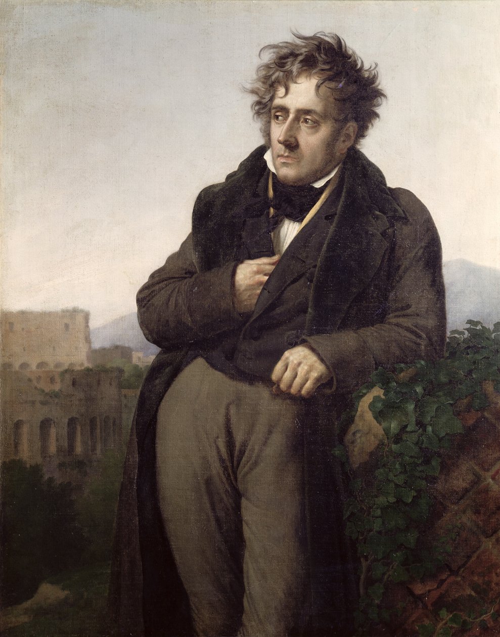 Portret van Francois Rene (1768-1848) Vicomte de Chateaubriand, c.1811 door Anne Louis Girodet de Roucy Trioson
