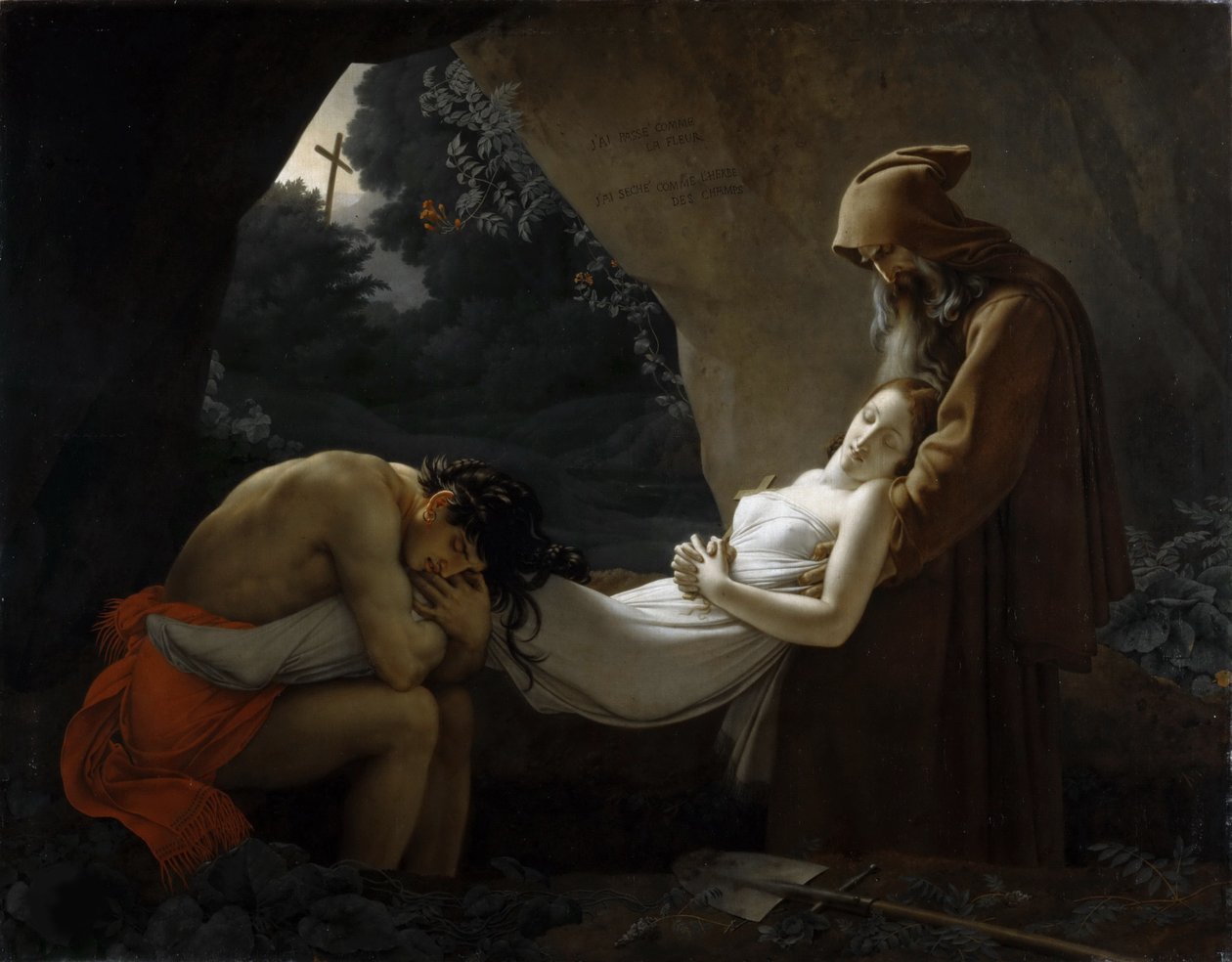 De graflegging van Atala door Anne Louis Girodet de Roucy Trioson