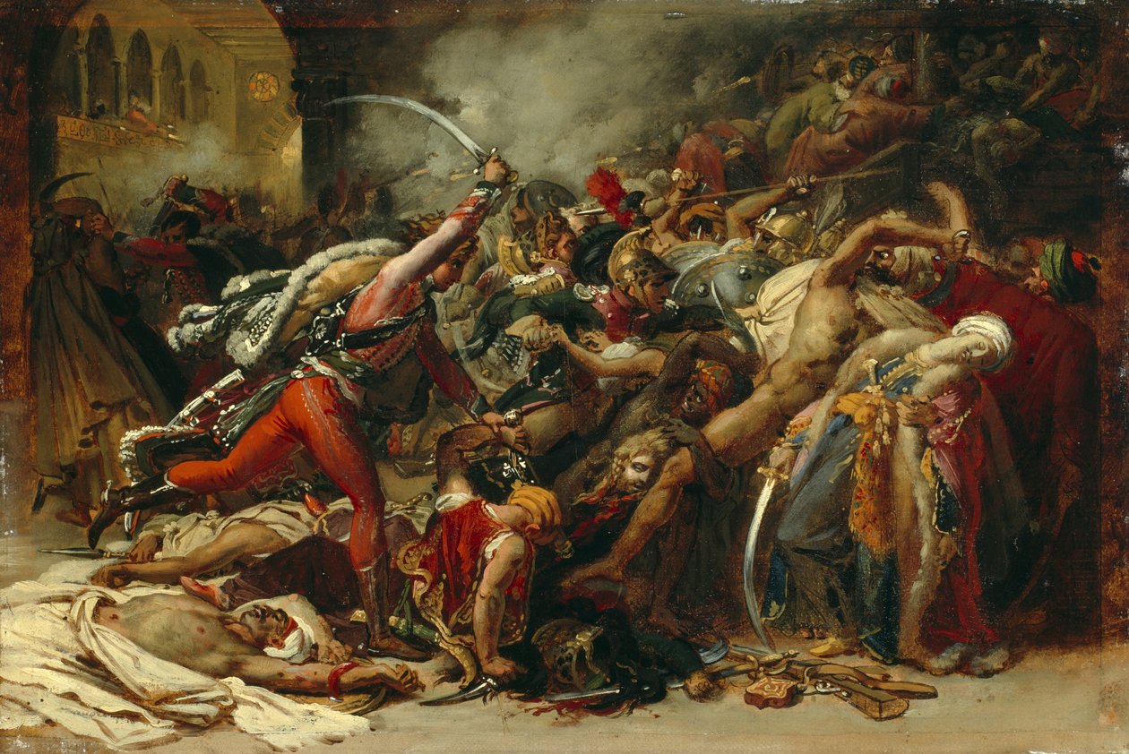 De Opstand van Caïro, c.1810 door Anne Louis Girodet de Roucy Trioson