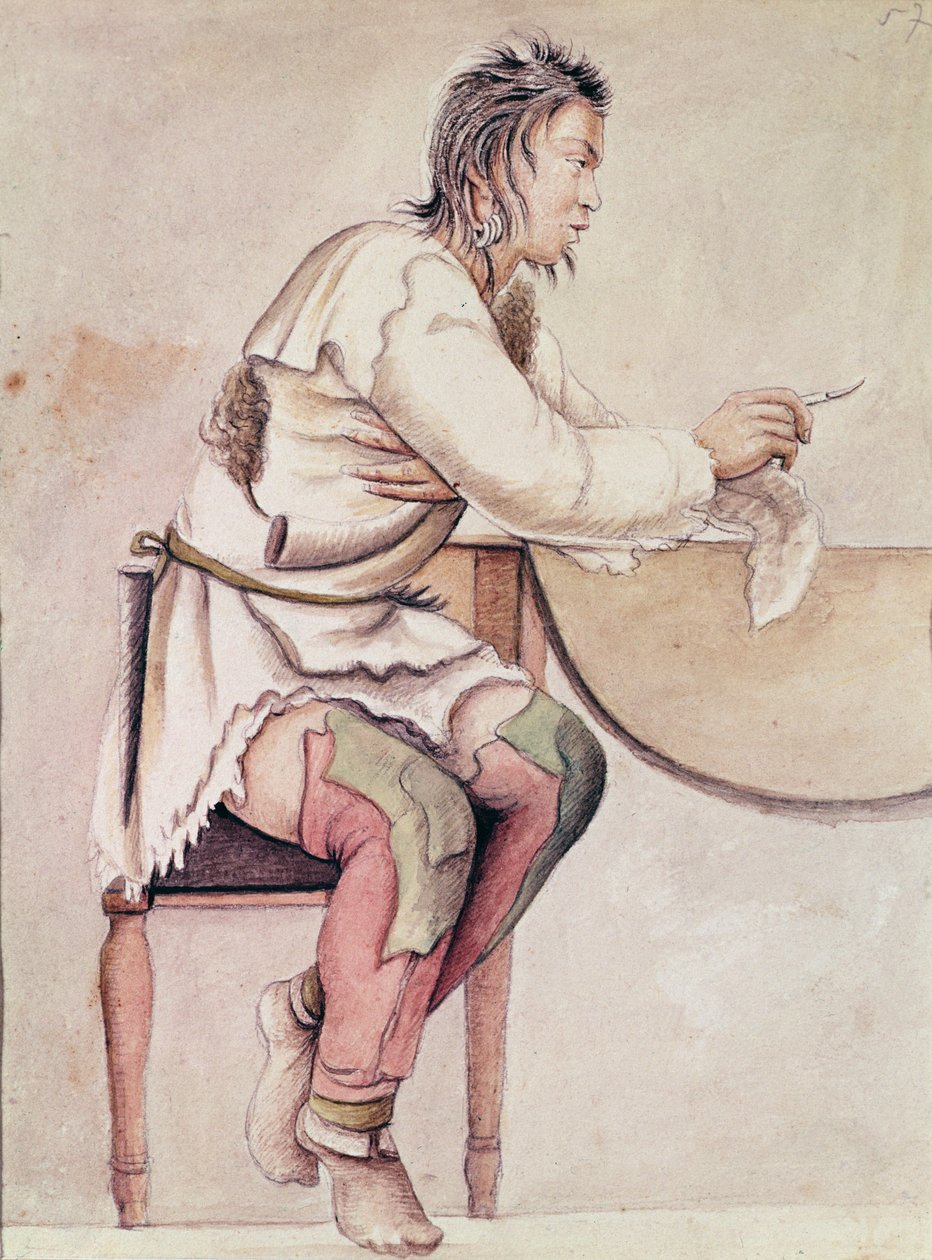Portret van een Indiaan (Red Jacket) door Anne Marguerite Hyde de Neuville