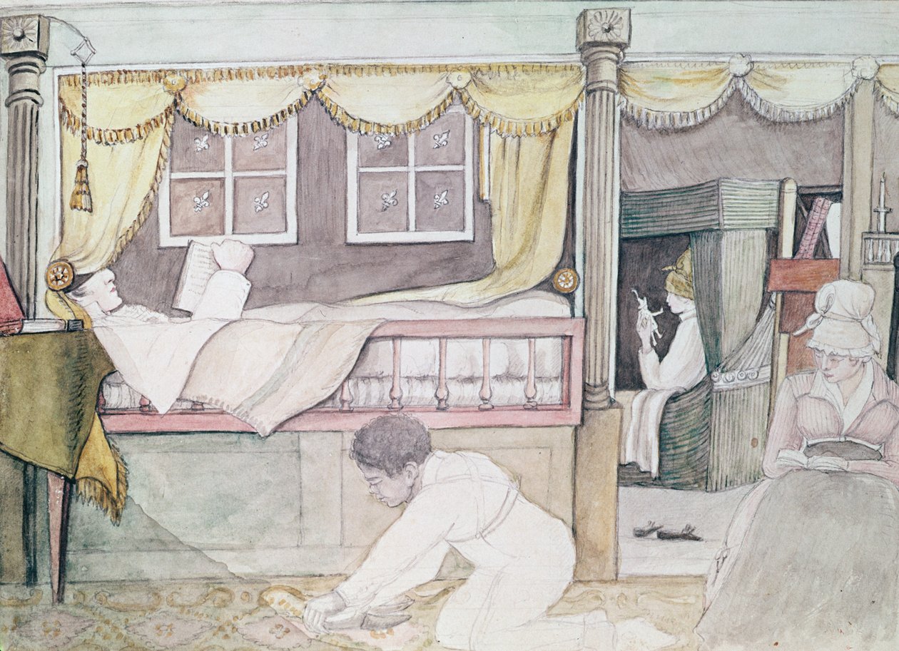 De de Neuville hut op de Eurydice, 1816 door Anne Marguerite Hyde de Neuville