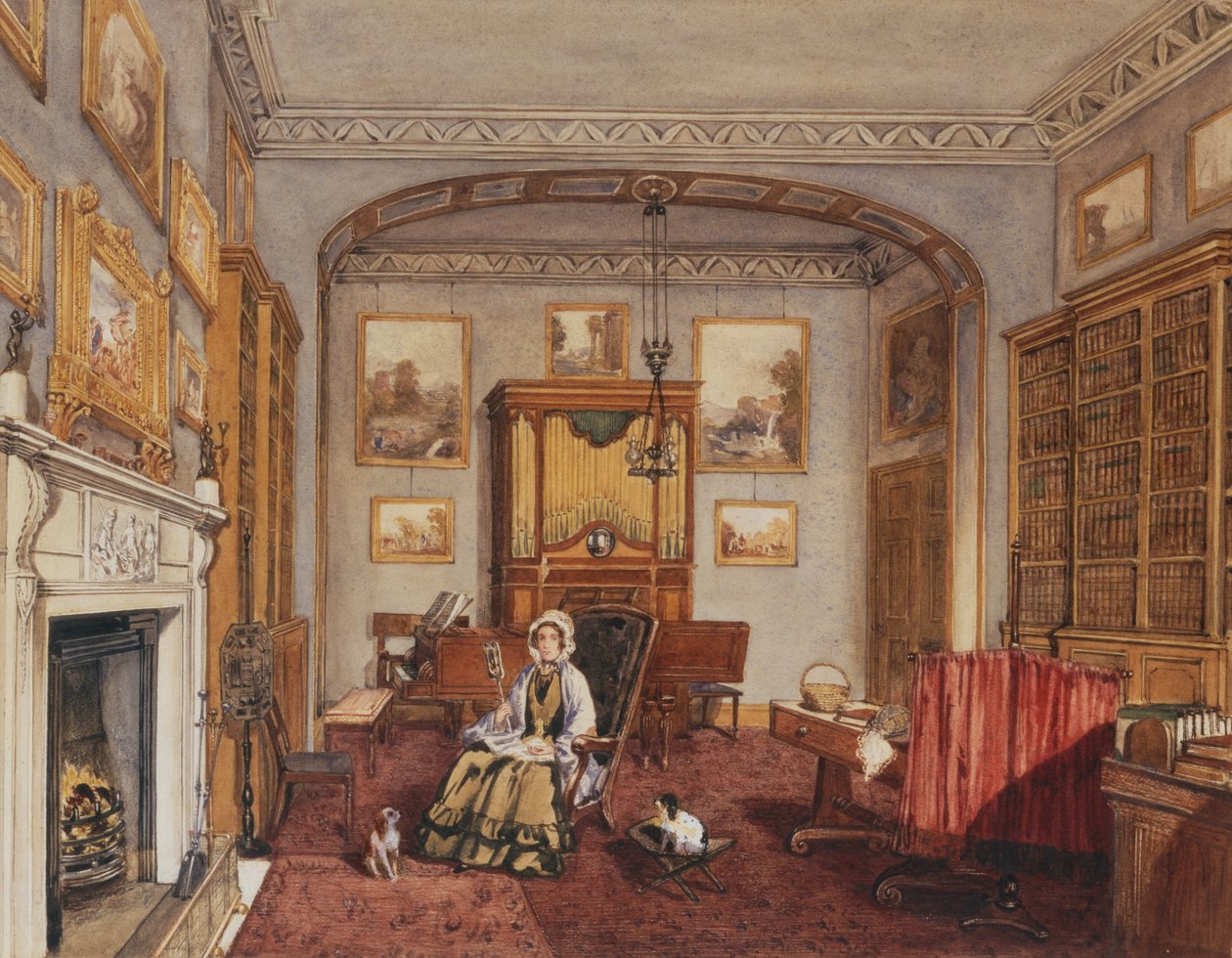 Het boudoir in Northwick Park, ca. 1830 door Anne Rushout