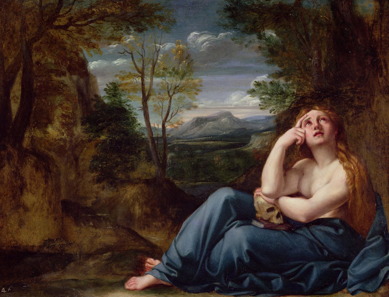 Maria Magdalena in een Landschap, c.1599 door Annibale Carracci
