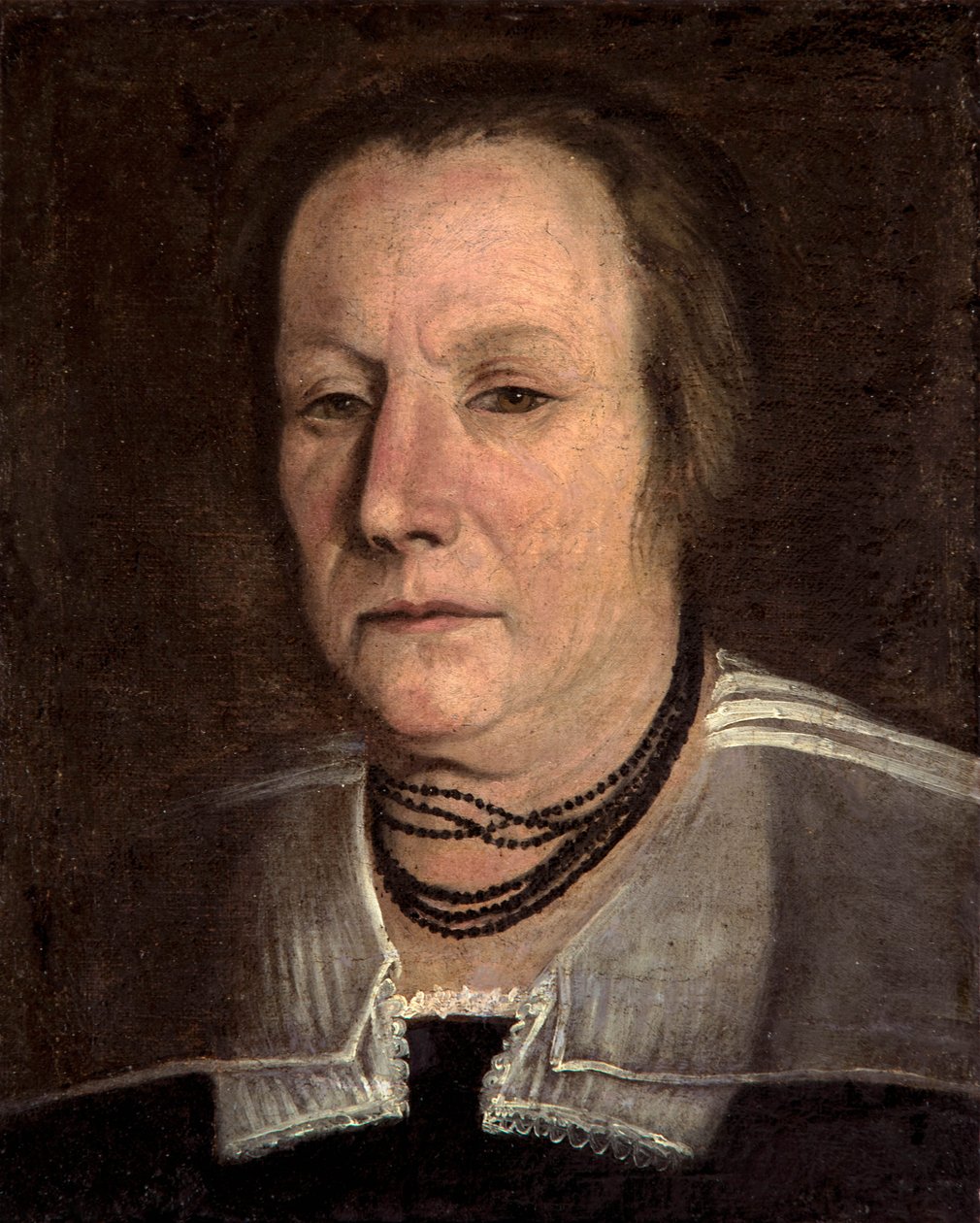 Portret van oude vrouw door Annibale Carracci