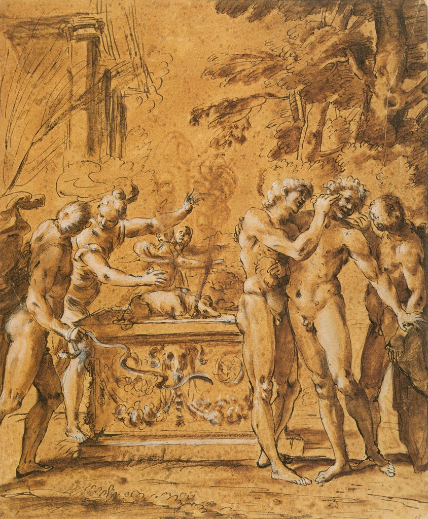Studie voor Lupercalia door Annibale Carracci