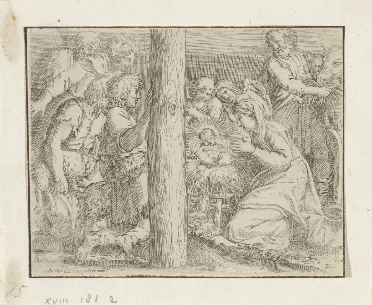 Aanbidding door de herders door Annibale Carracci