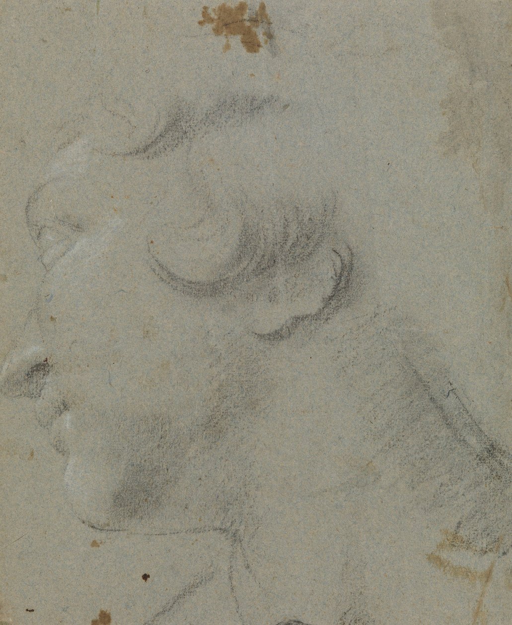 Carracci - r Hoofd van St Catherine, RCIN 902115 door Annibale Carracci