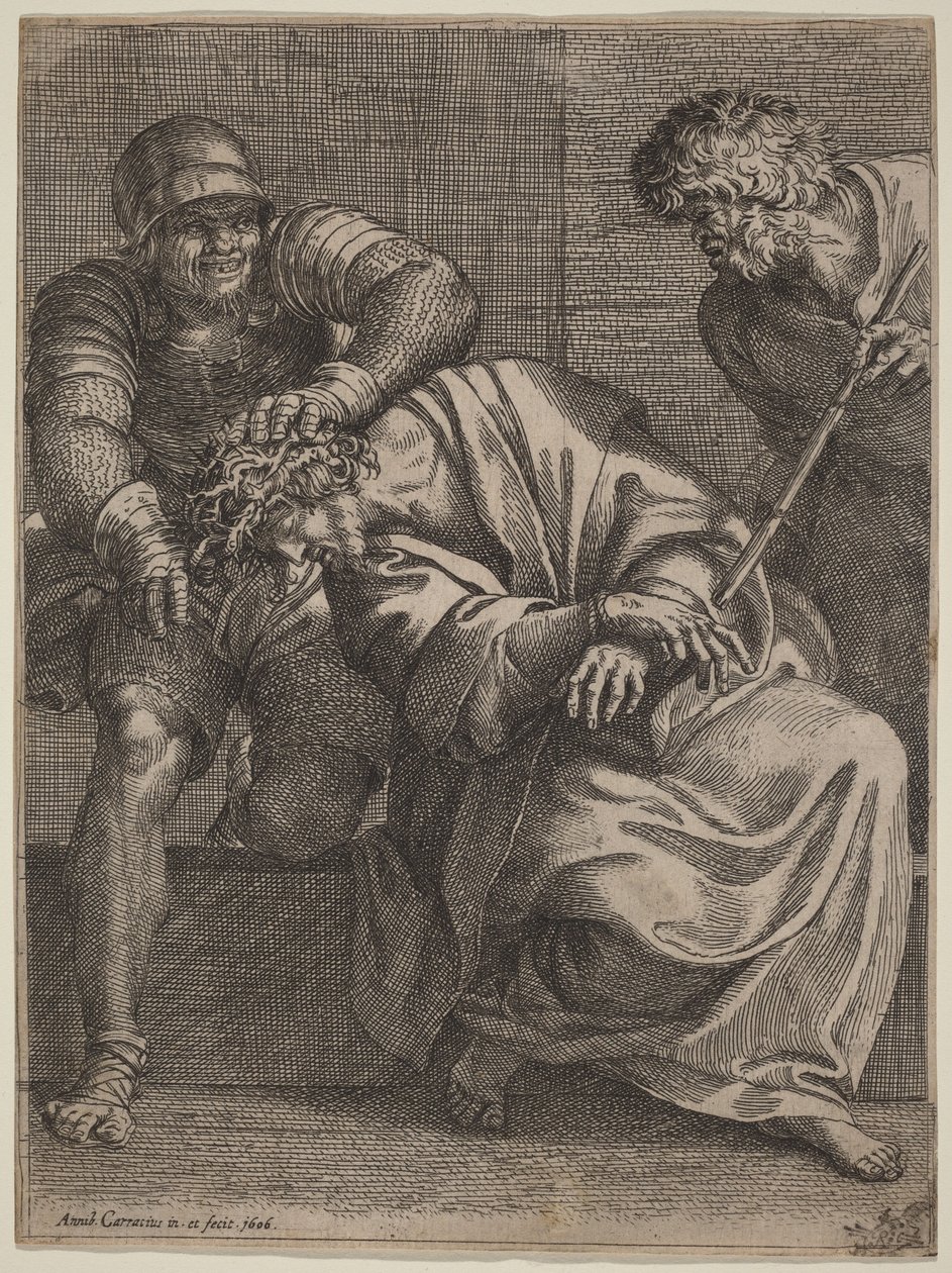 Christus met de doornenkroon door Annibale Carracci