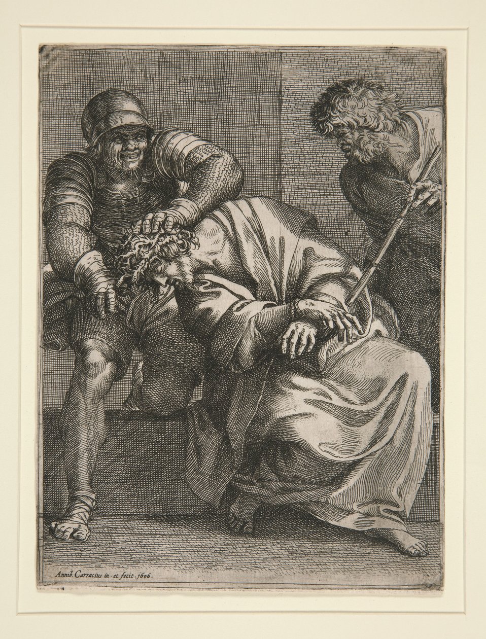 Christus met de doornenkroon door Annibale Carracci