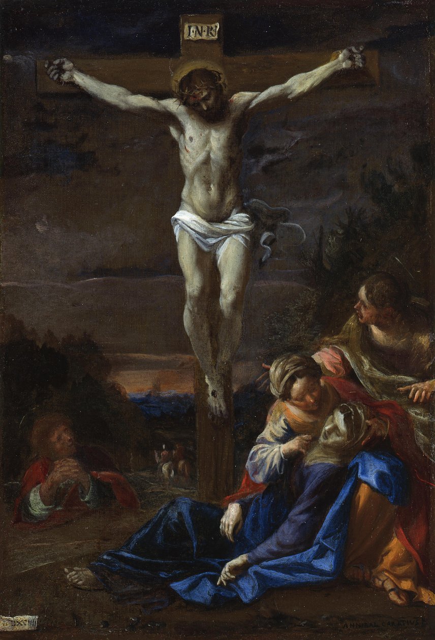 Christus aan het kruis door Annibale Carracci