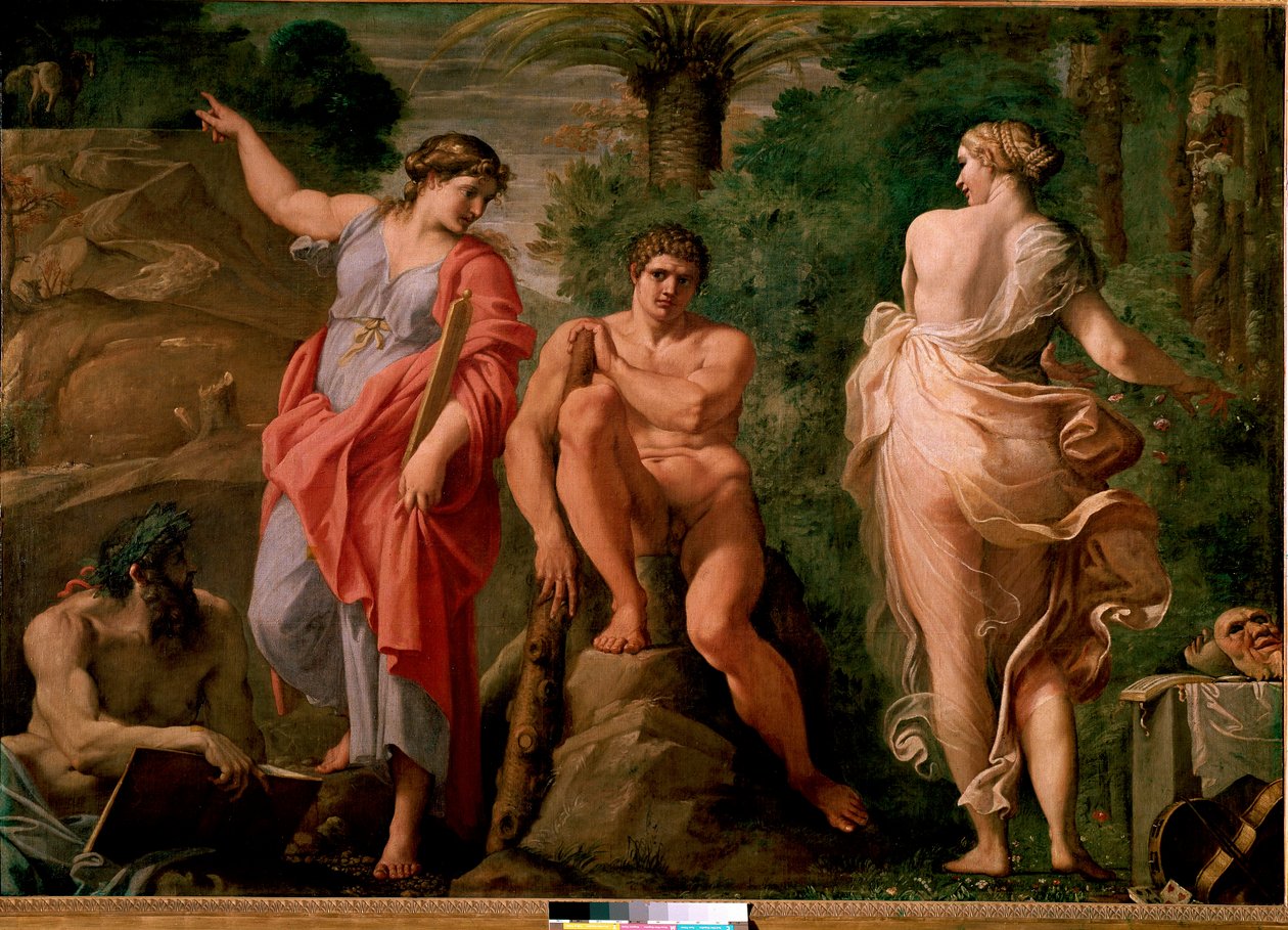 Hercules (Heracles) op de tweesprong door Annibale Carracci