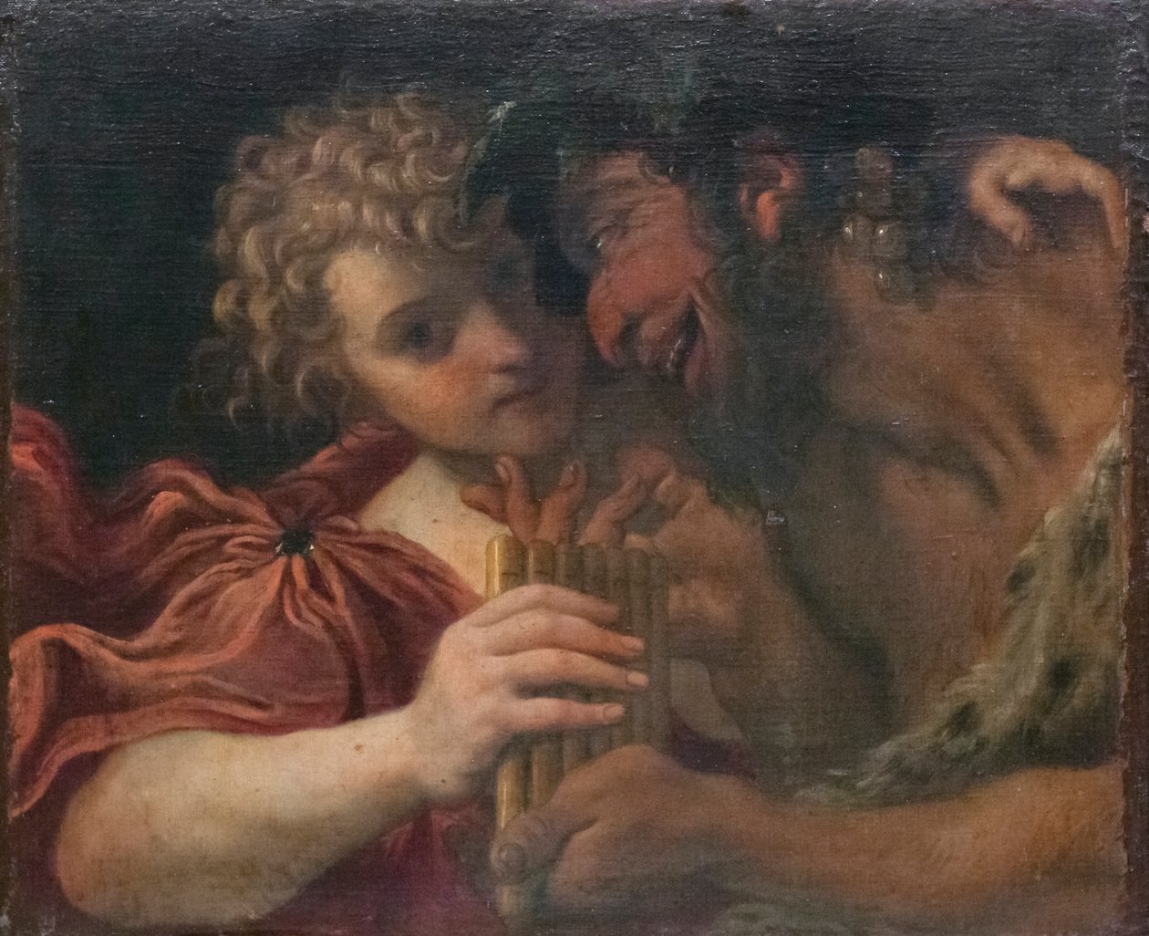Sater en herder door Annibale Carracci