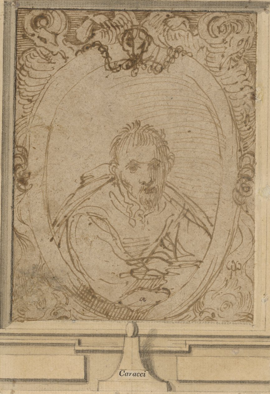Zelfportret, c.1580 door Annibale Carracci