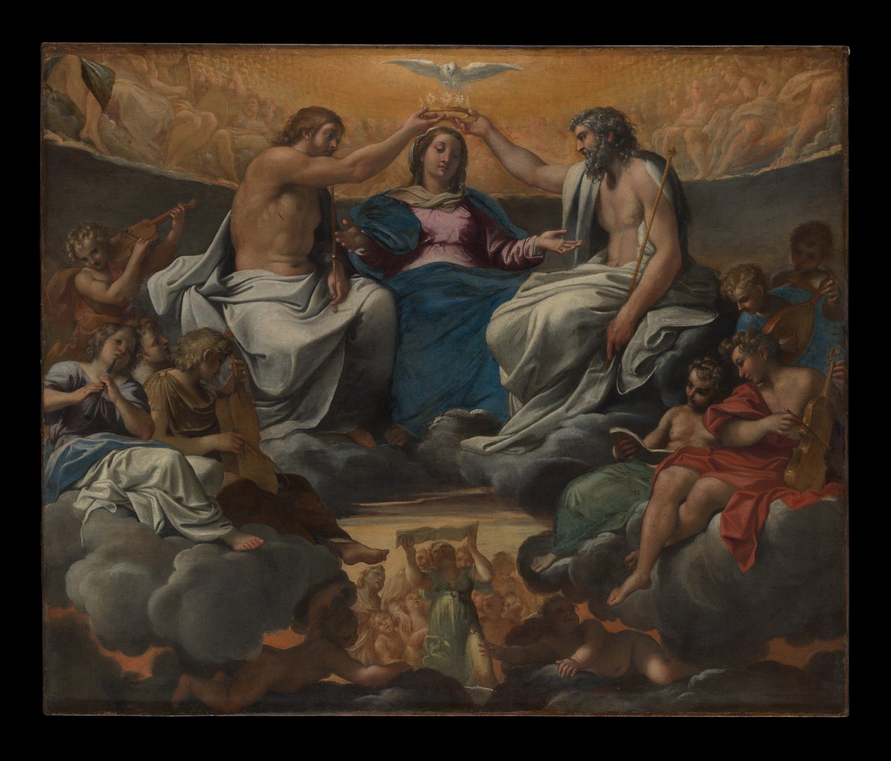 De kroning van de Maagd door Annibale Carracci