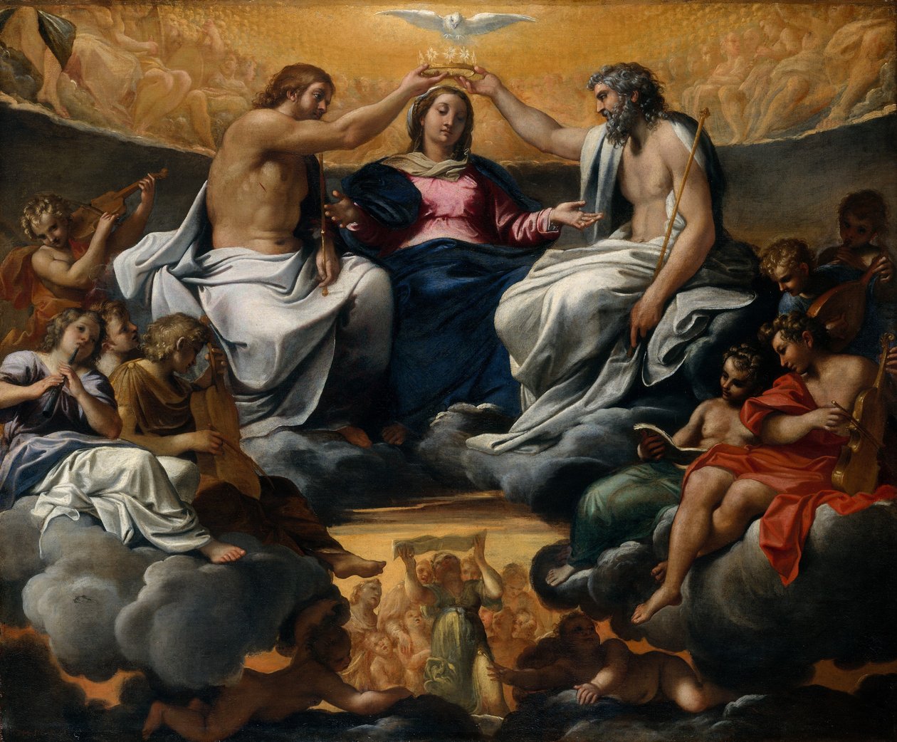 De Kroning van de Maagd door Annibale Carracci