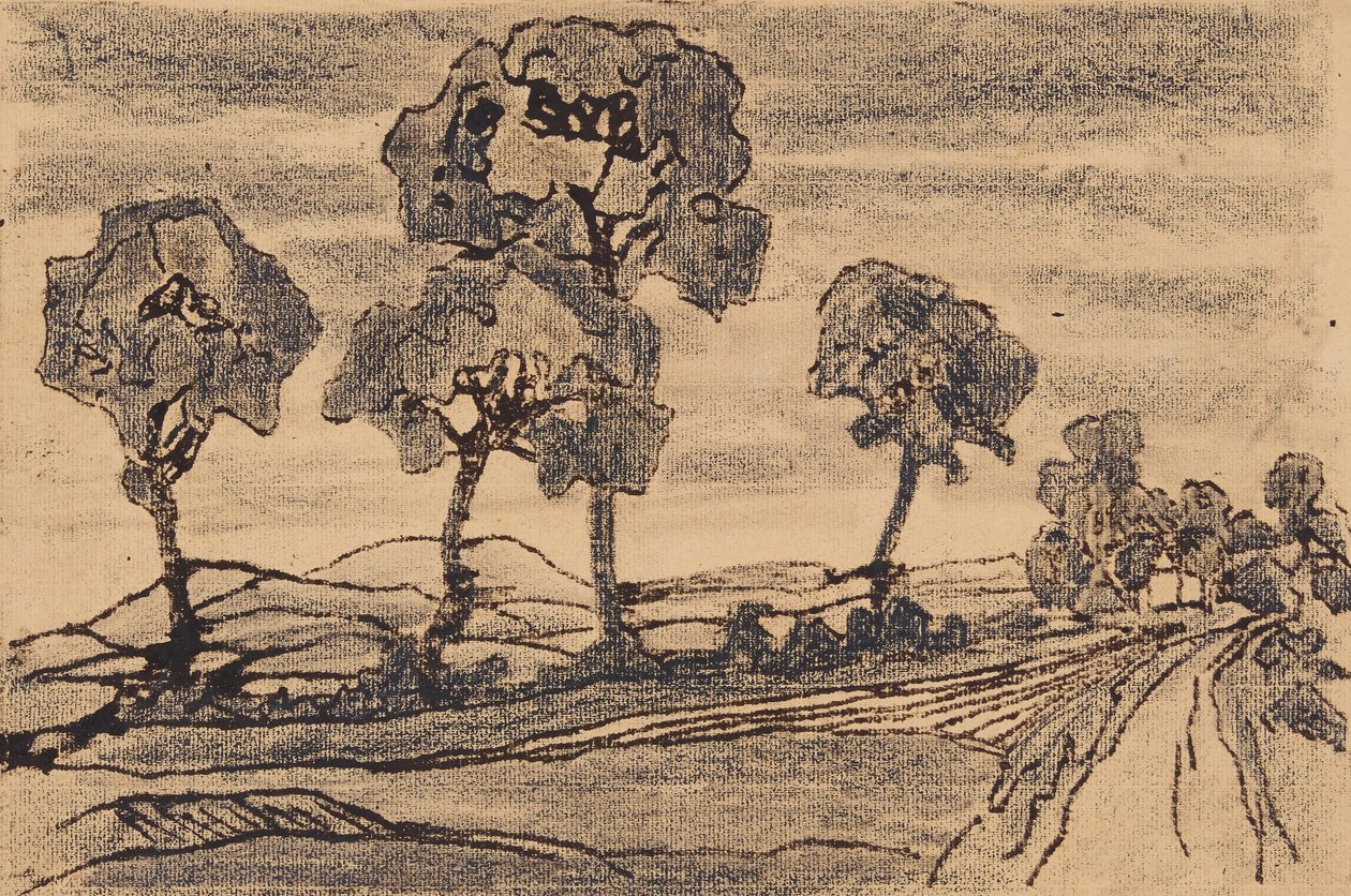 Landschap door Anny Dollschein