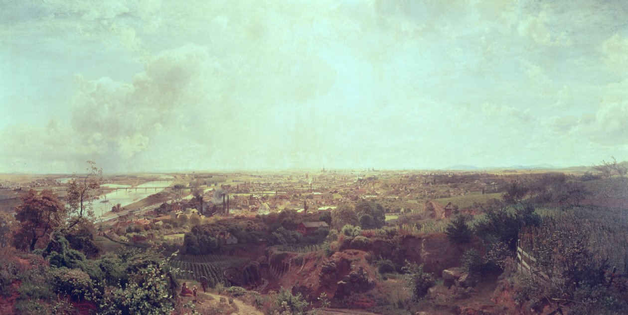 Panoramisch uitzicht op Wenen, ca. 1870 door Unbekannt Unbekannt