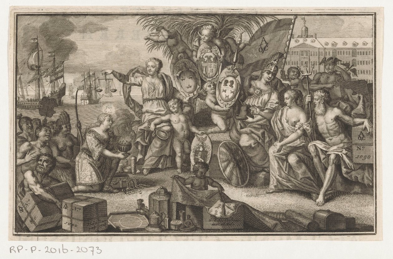 Allegorie op de Oost-Indische Compagnie door Anonymous