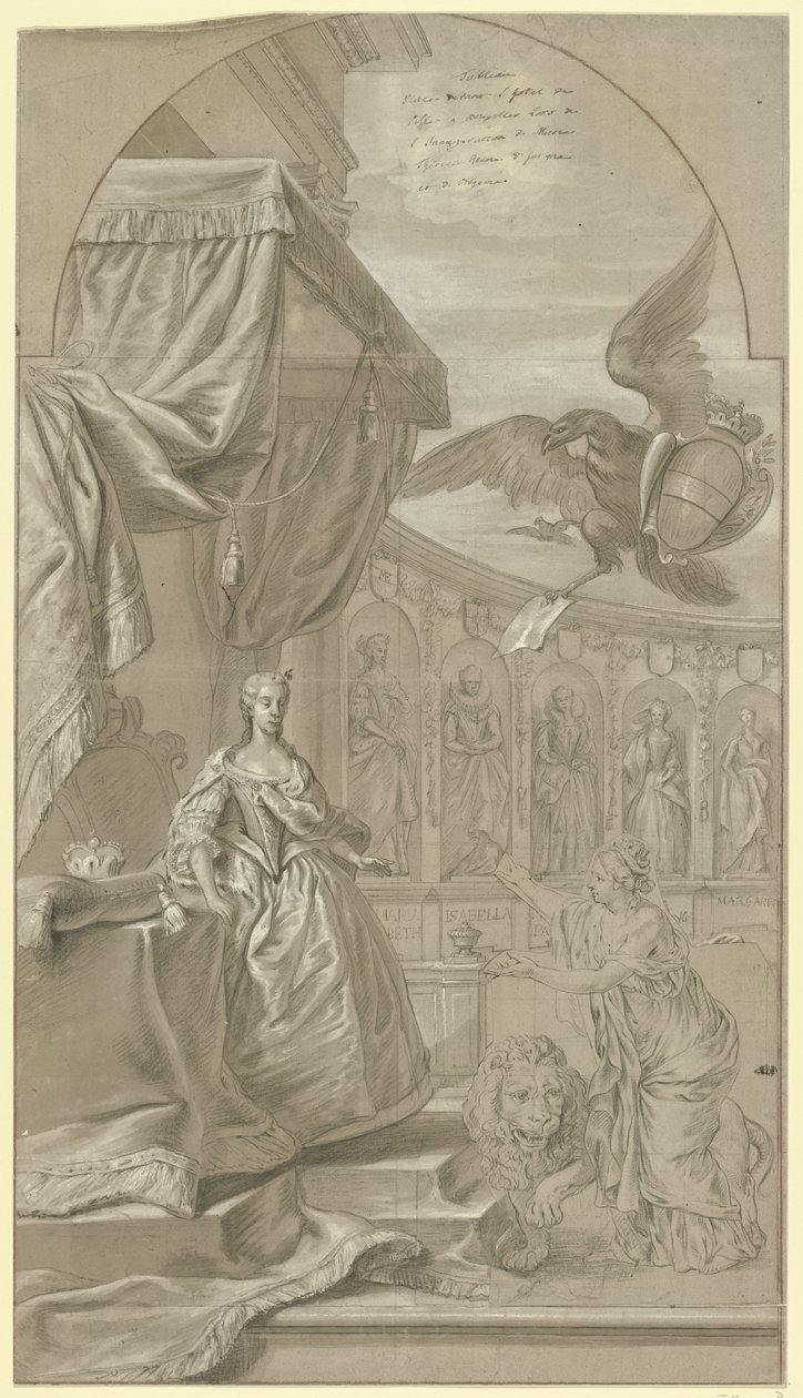 Allegorie op de ambtsaanvaarding van aartshertogin Maria Anna van Oostenrijk als landvoogdes, 1744 door Anonymous