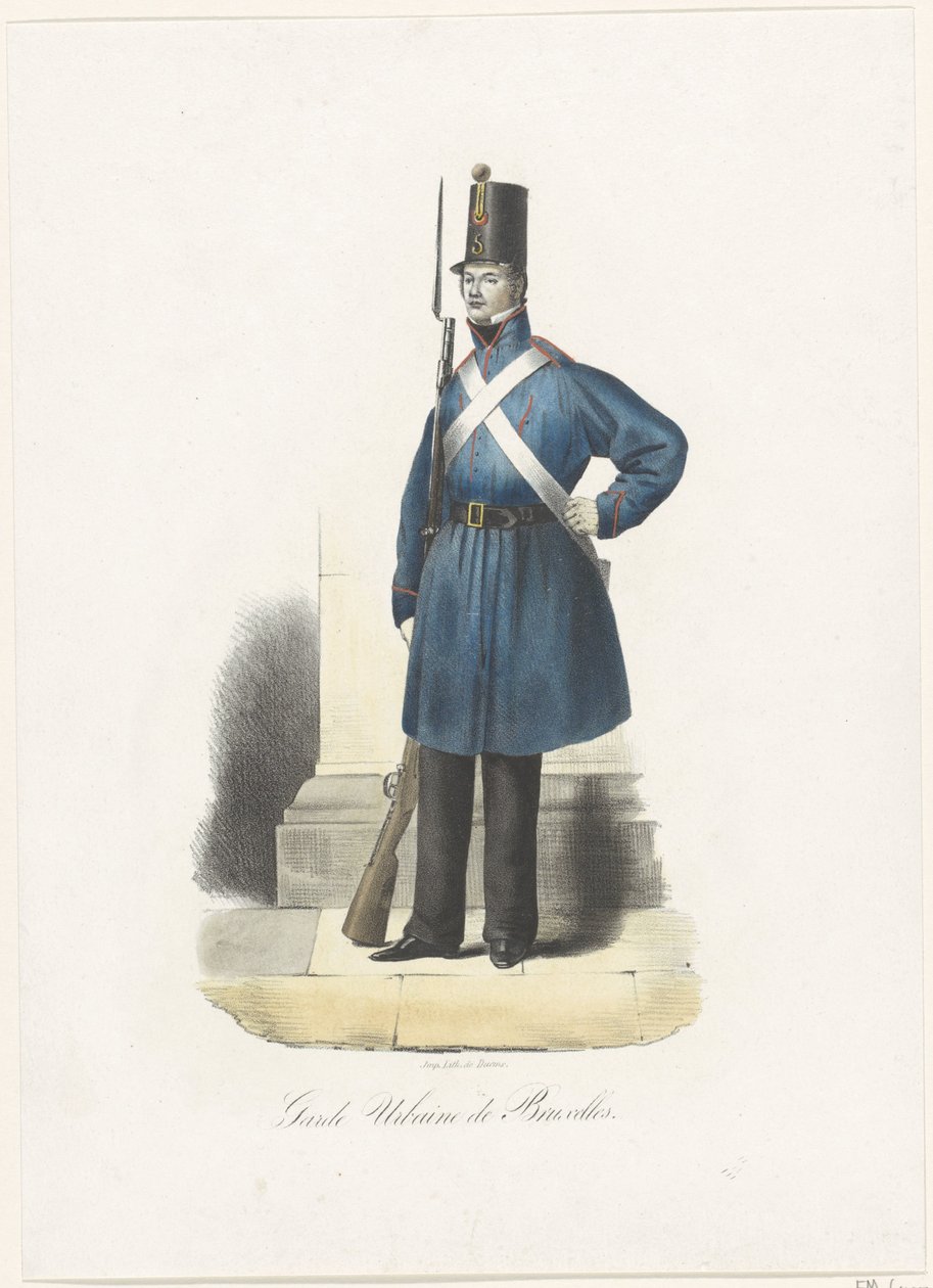 Belgische stadswacht, 1830 door Anonymous