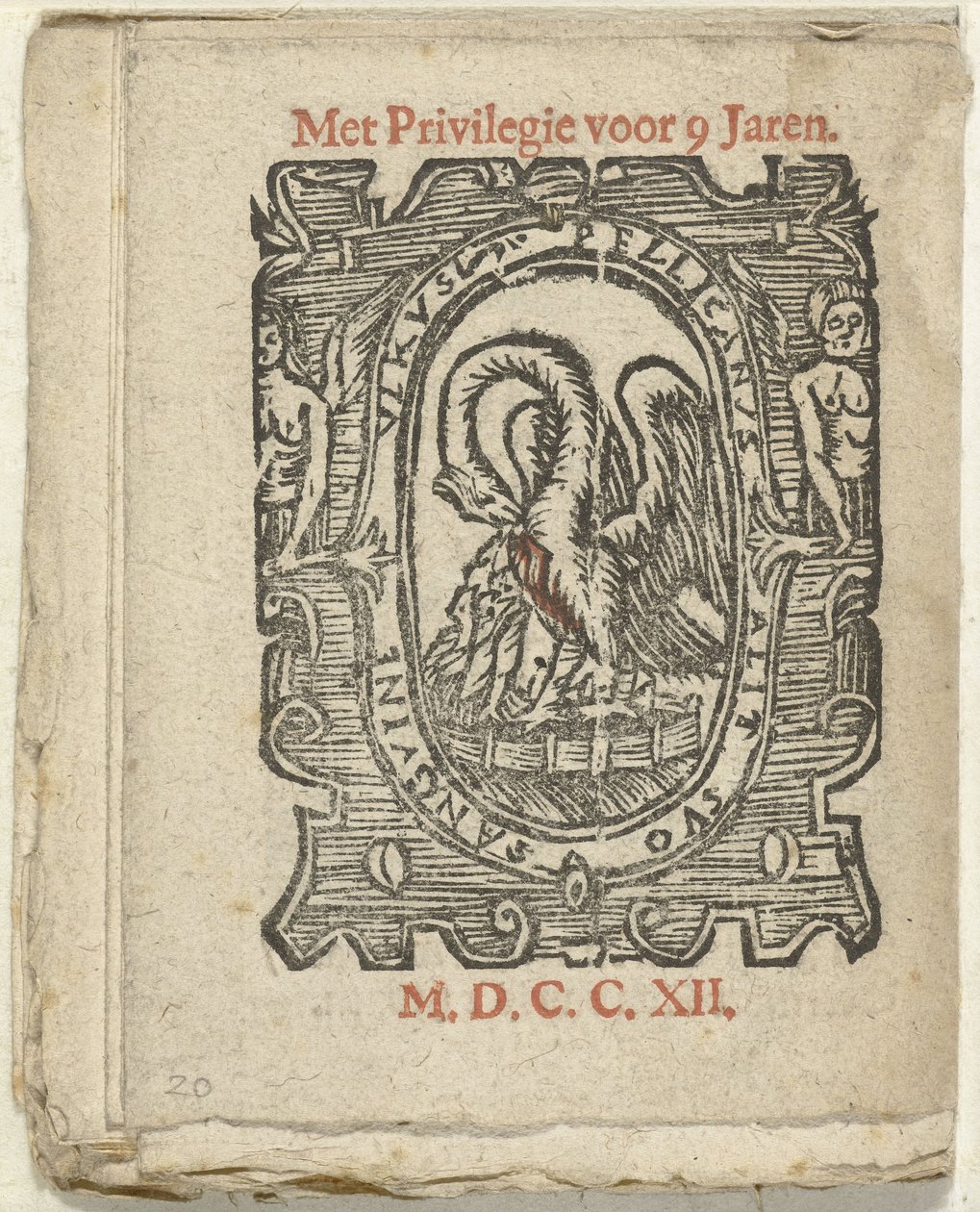 Bladzijde met uitgeversmerk, 1712 door Anonymous