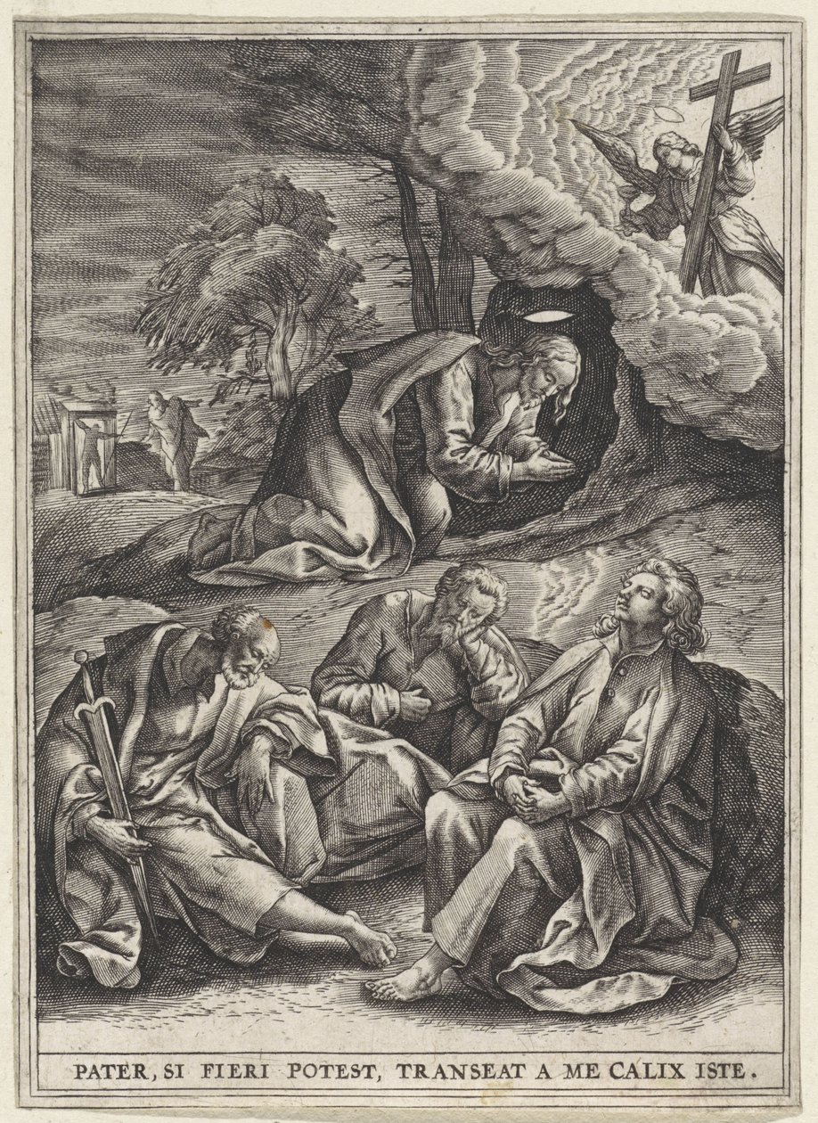 Christus in de hof van Getsemane door Anonymous